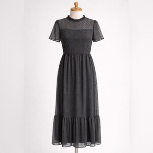 Swiss dot midi dress Zara